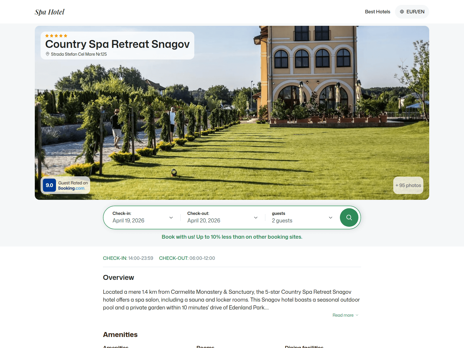 Screenshot of countryrreat.spahotel.guru