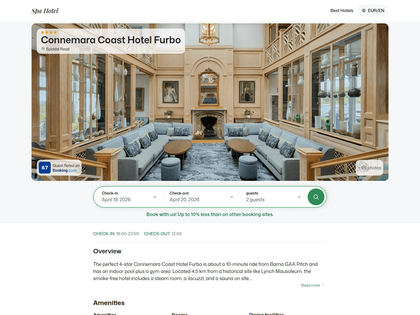 Screenshot of nemaracoast.spahotel.guru
