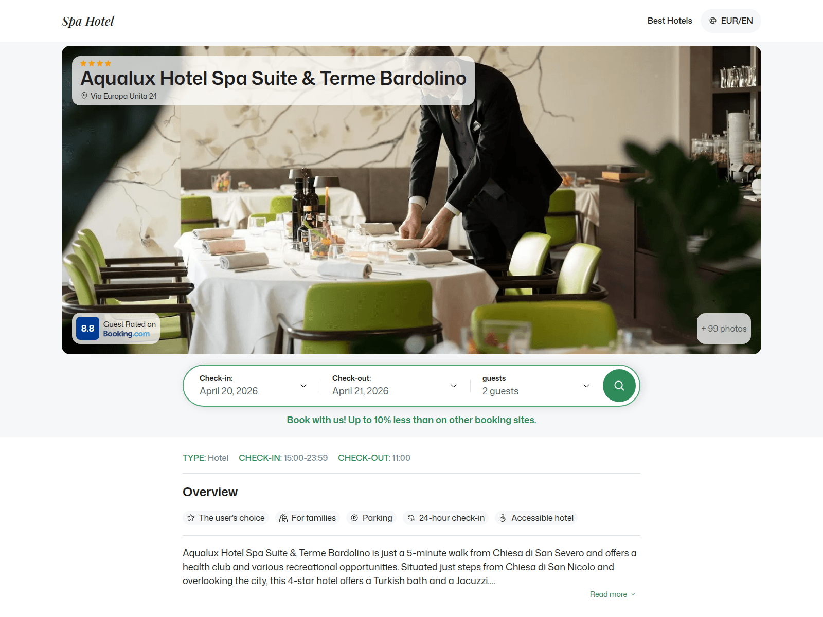 Screenshot of aqualuxsuiterme.spahotel.guru