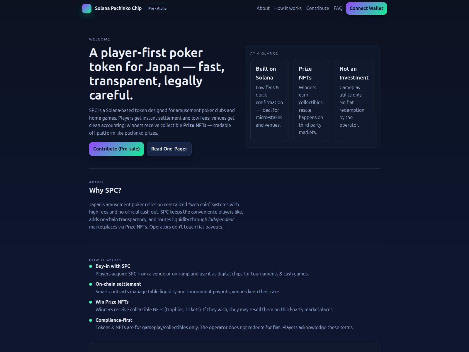 Screenshot of solanapachinko.org