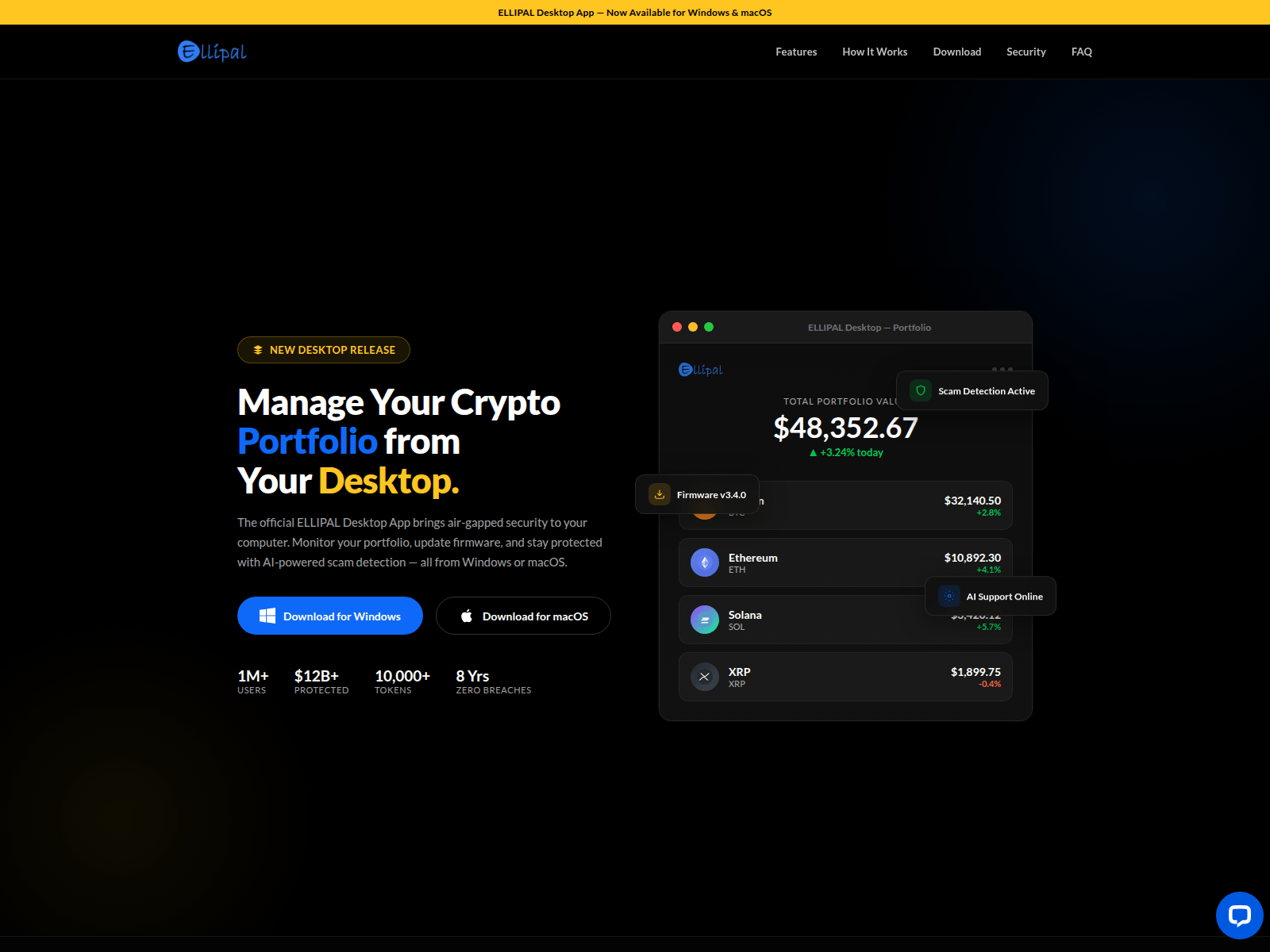 Screenshot of www.ellipalwallet.io