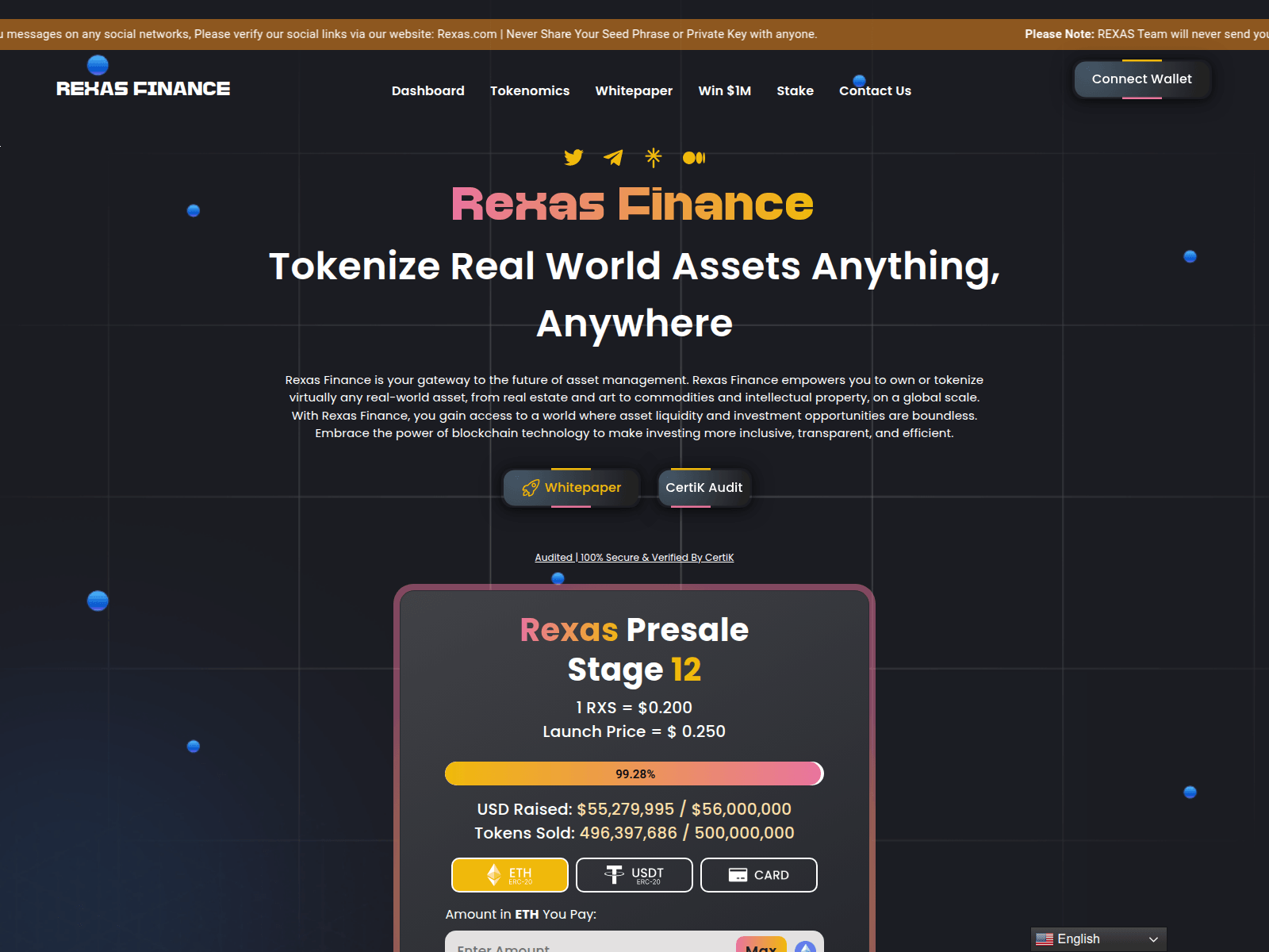 Screenshot of dashboard-rexas.pages.dev