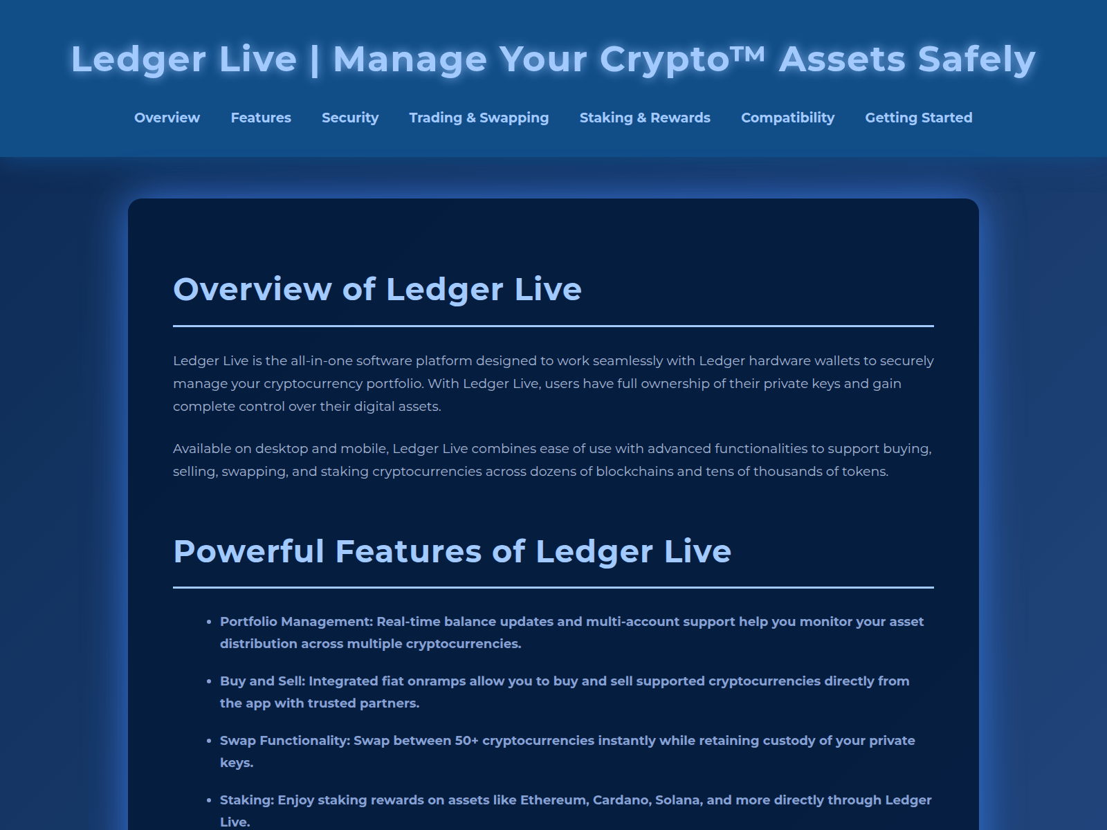 Screenshot of live--ladger-tezor.pages.dev