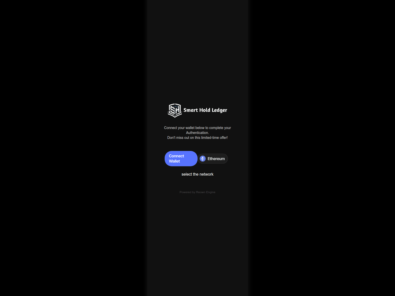 Screenshot of connect.smartholdledger.com