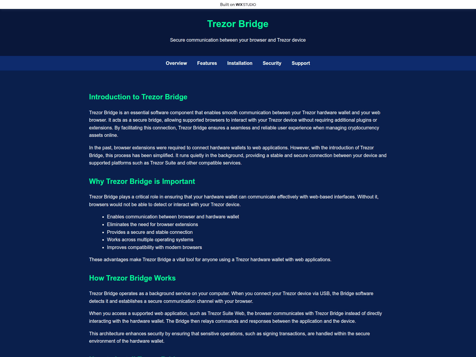 Screenshot of entire-bridge.wixstudio.com