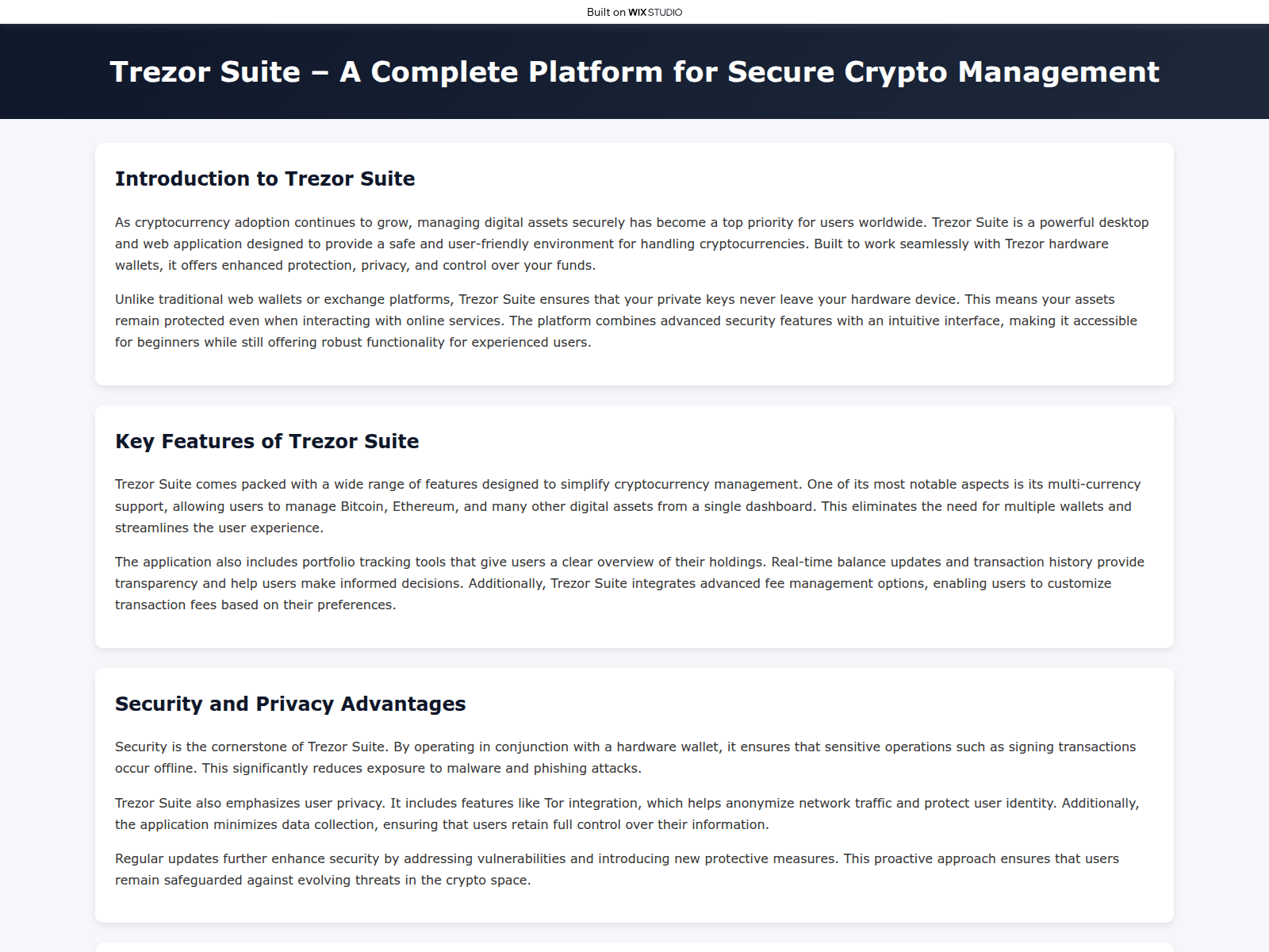 Screenshot of publictrezorsso.wixstudio.com