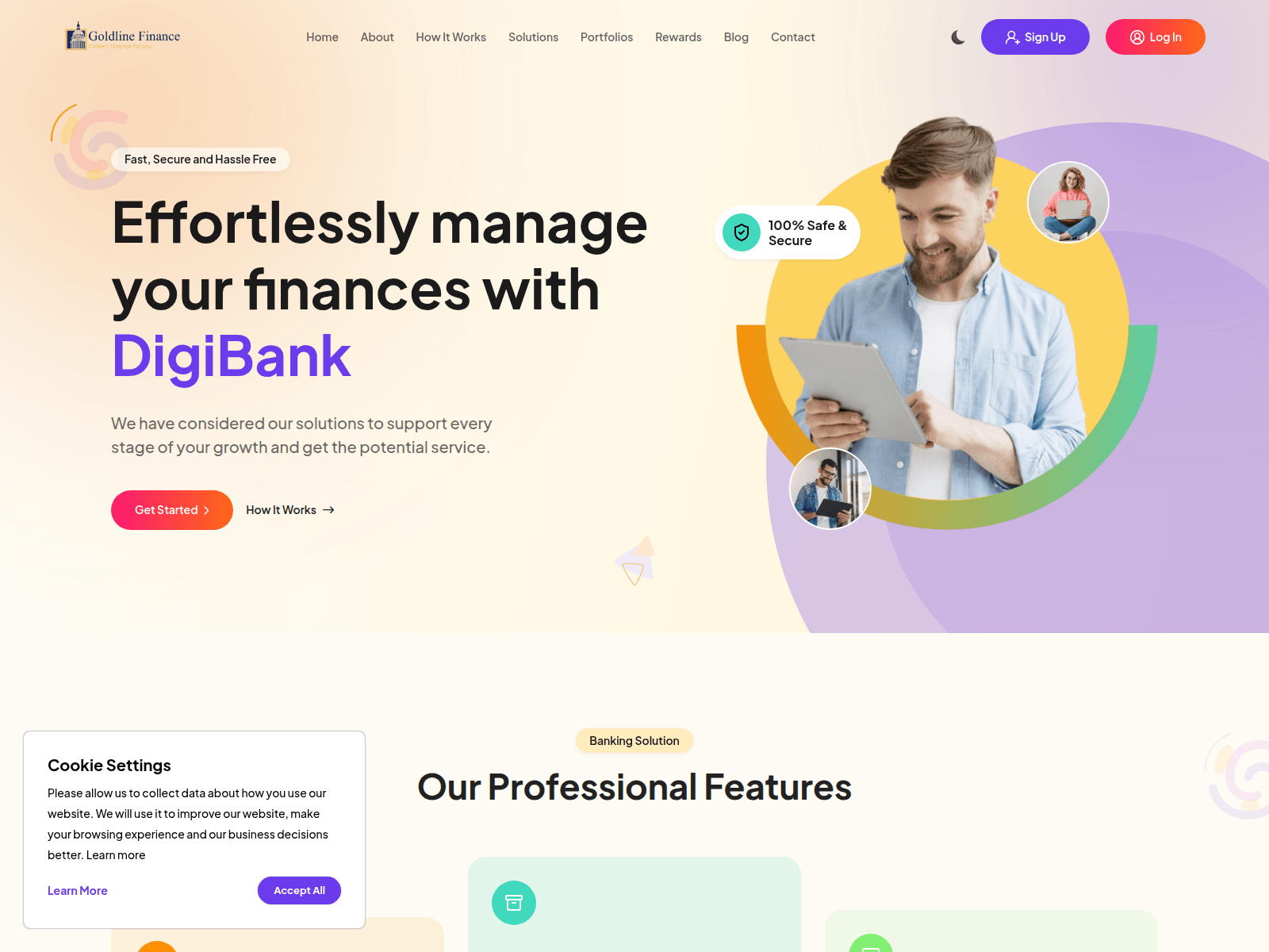 Screenshot of goldlinefin.com