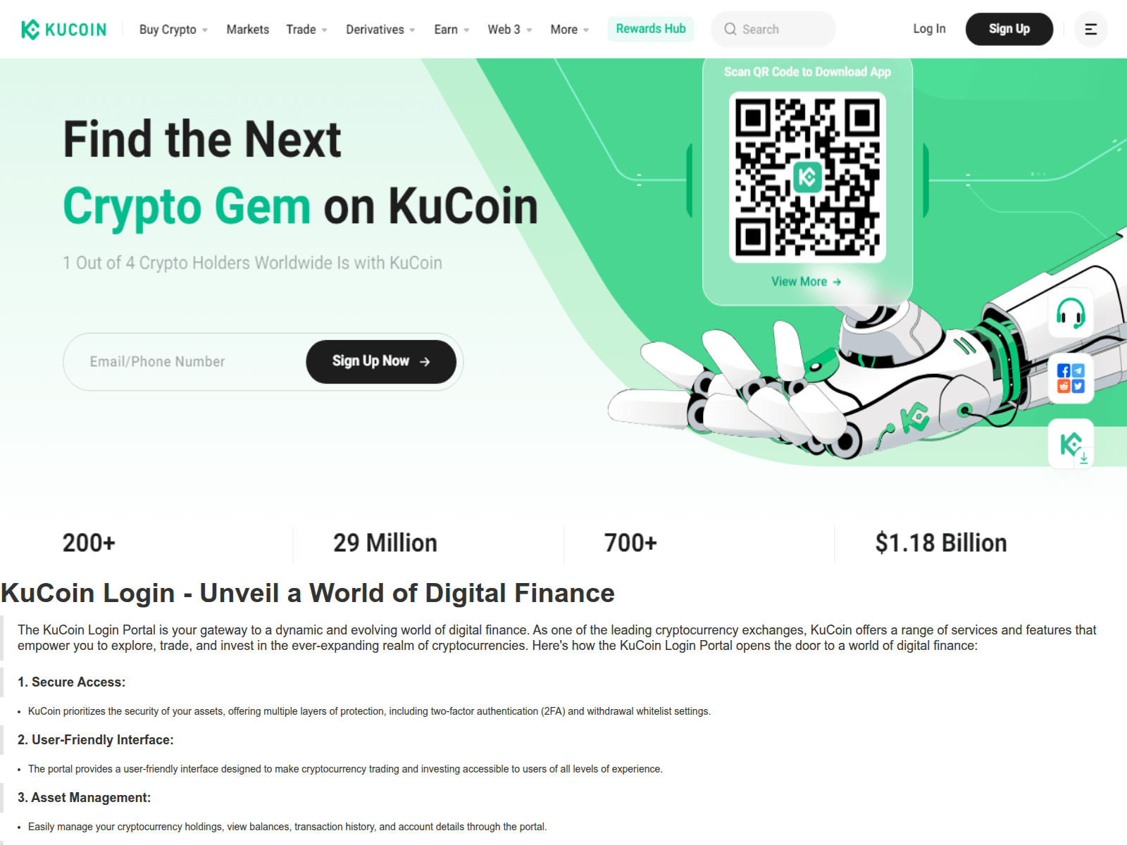 Screenshot of kucoiinxlogin.webflow.io