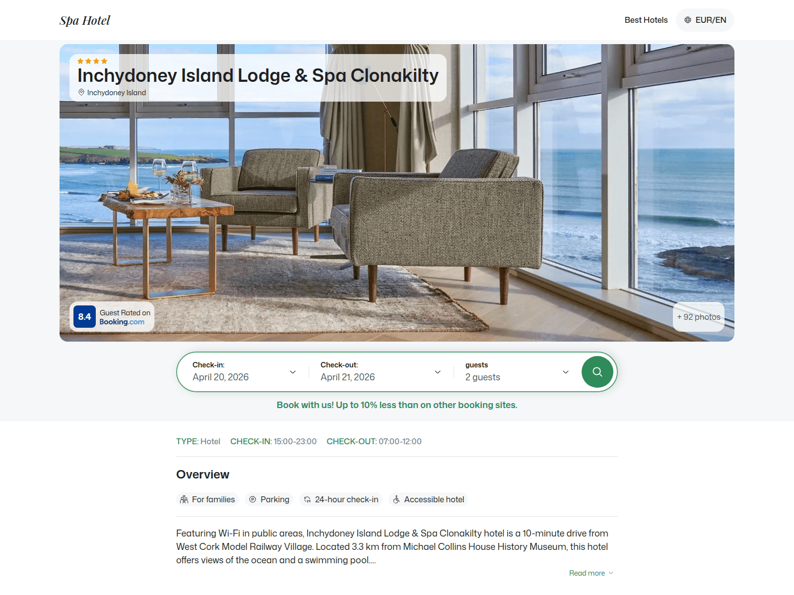 Screenshot of chydoneyisllodge.spahotel.guru
