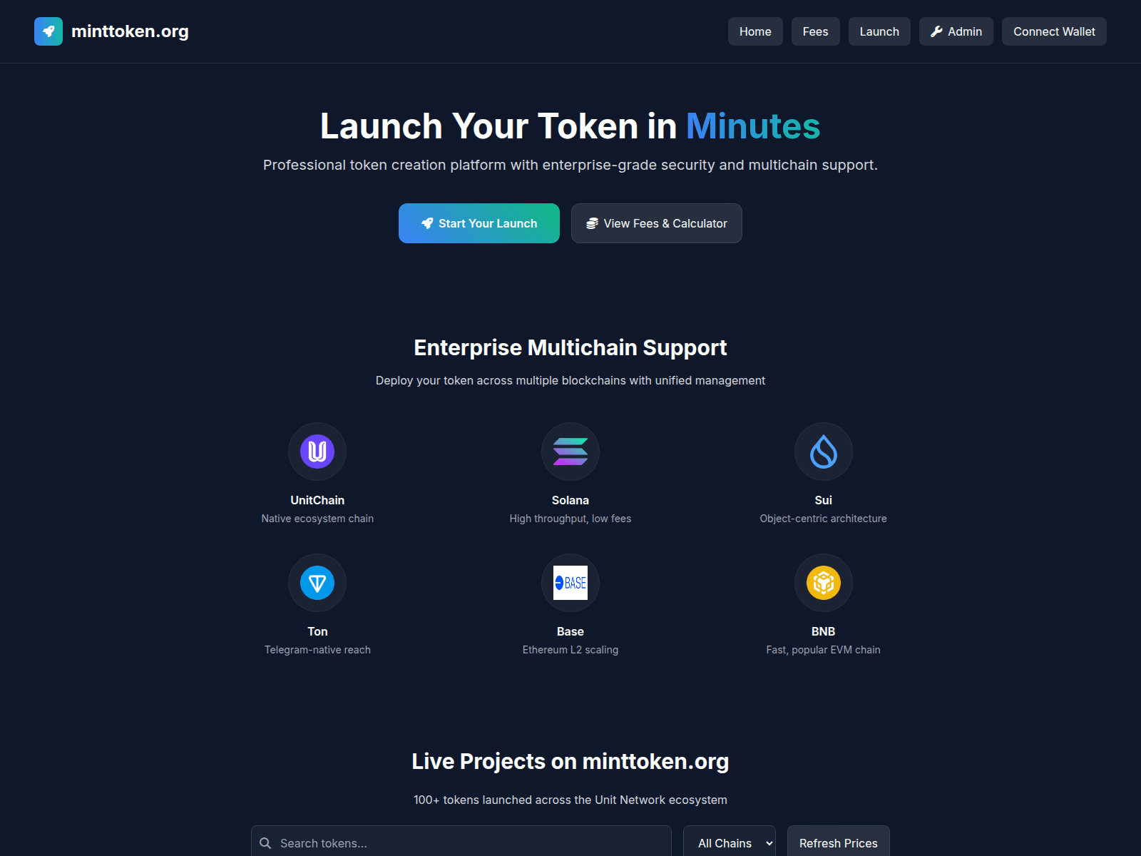 Screenshot of minttoken.org
