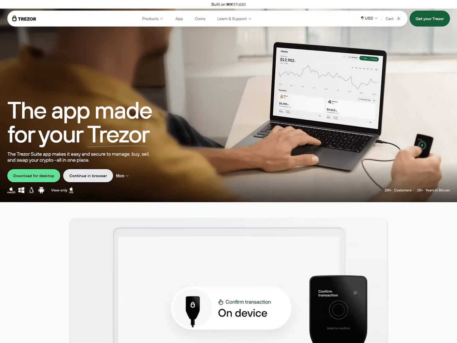 Screenshot of suiteapp-trezro.wixstudio.com