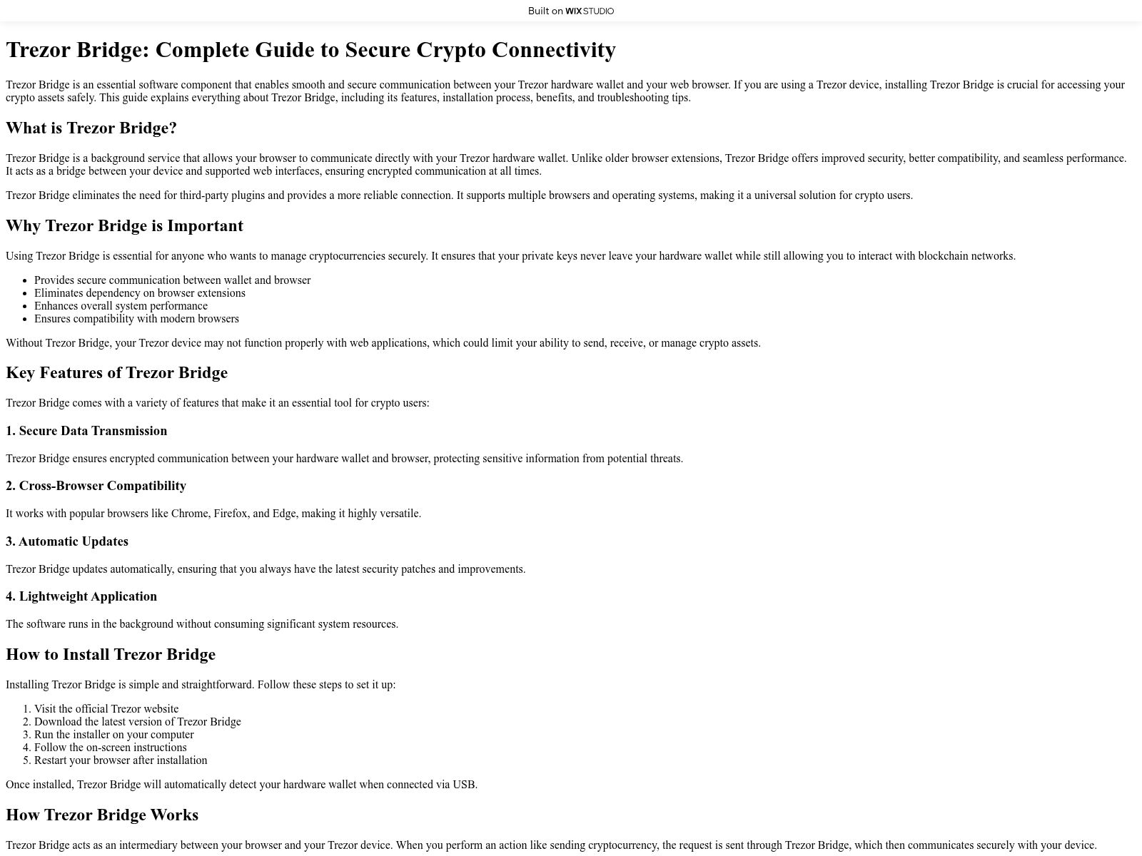Screenshot of bridgge.wixstudio.com