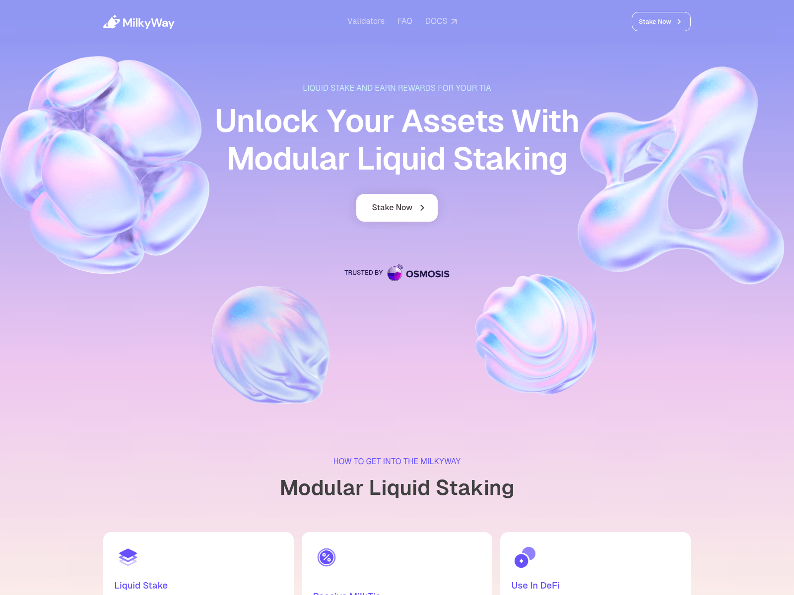 Screenshot of stake-milkyway.pages.dev