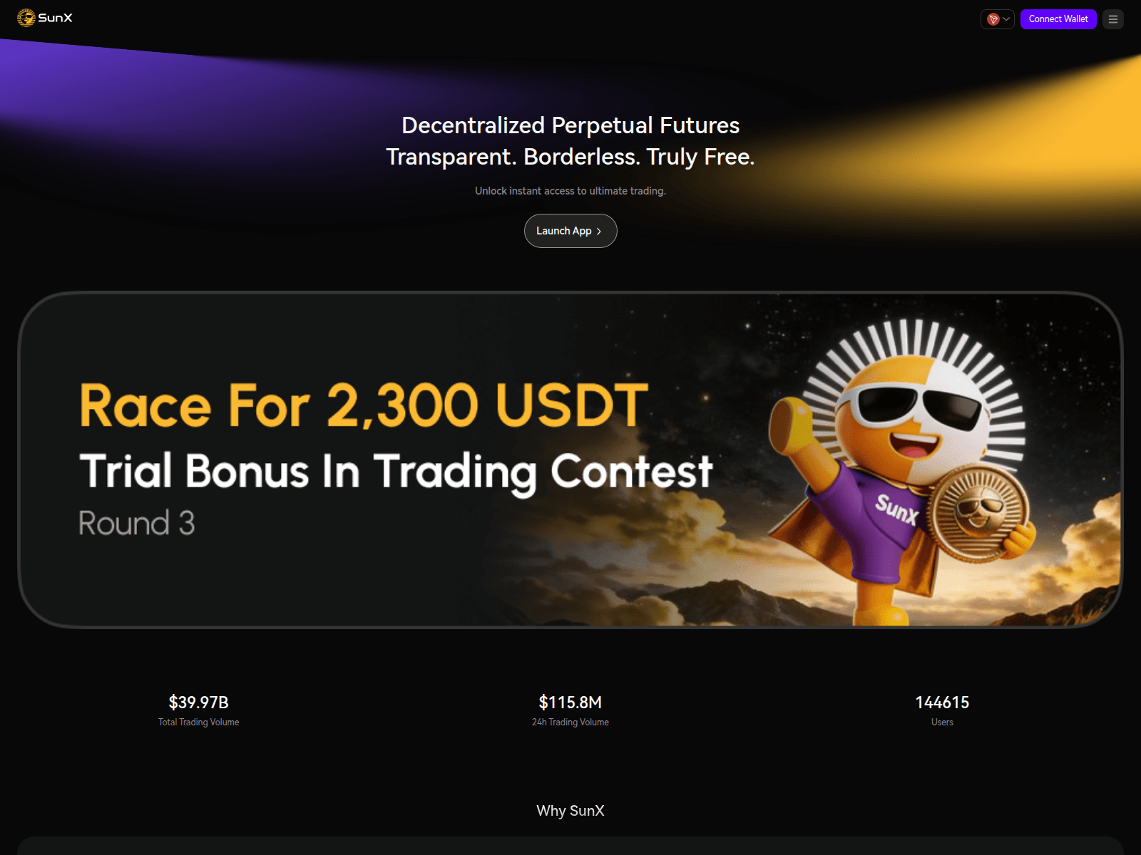 Screenshot of www.sunx.io