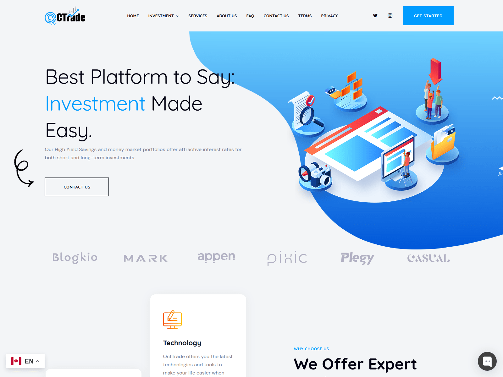 Screenshot of octtrade.com