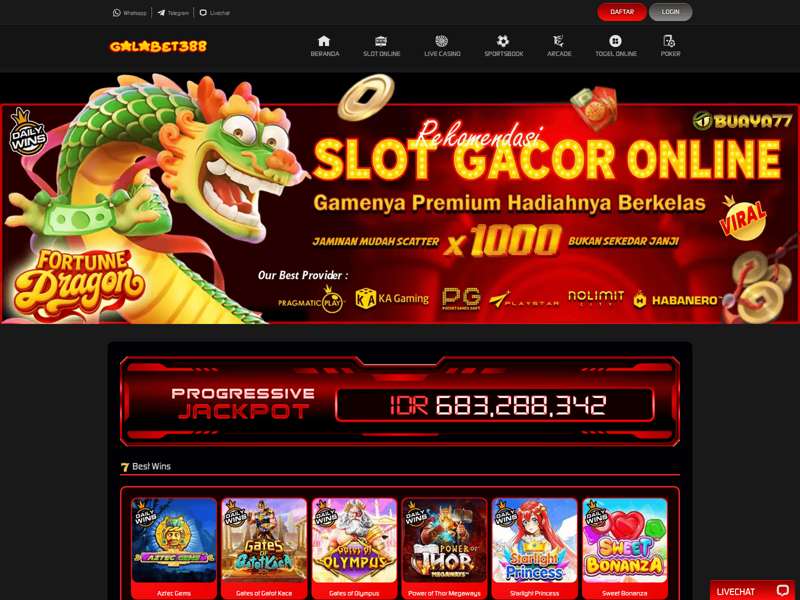 Screenshot of galabet388.org