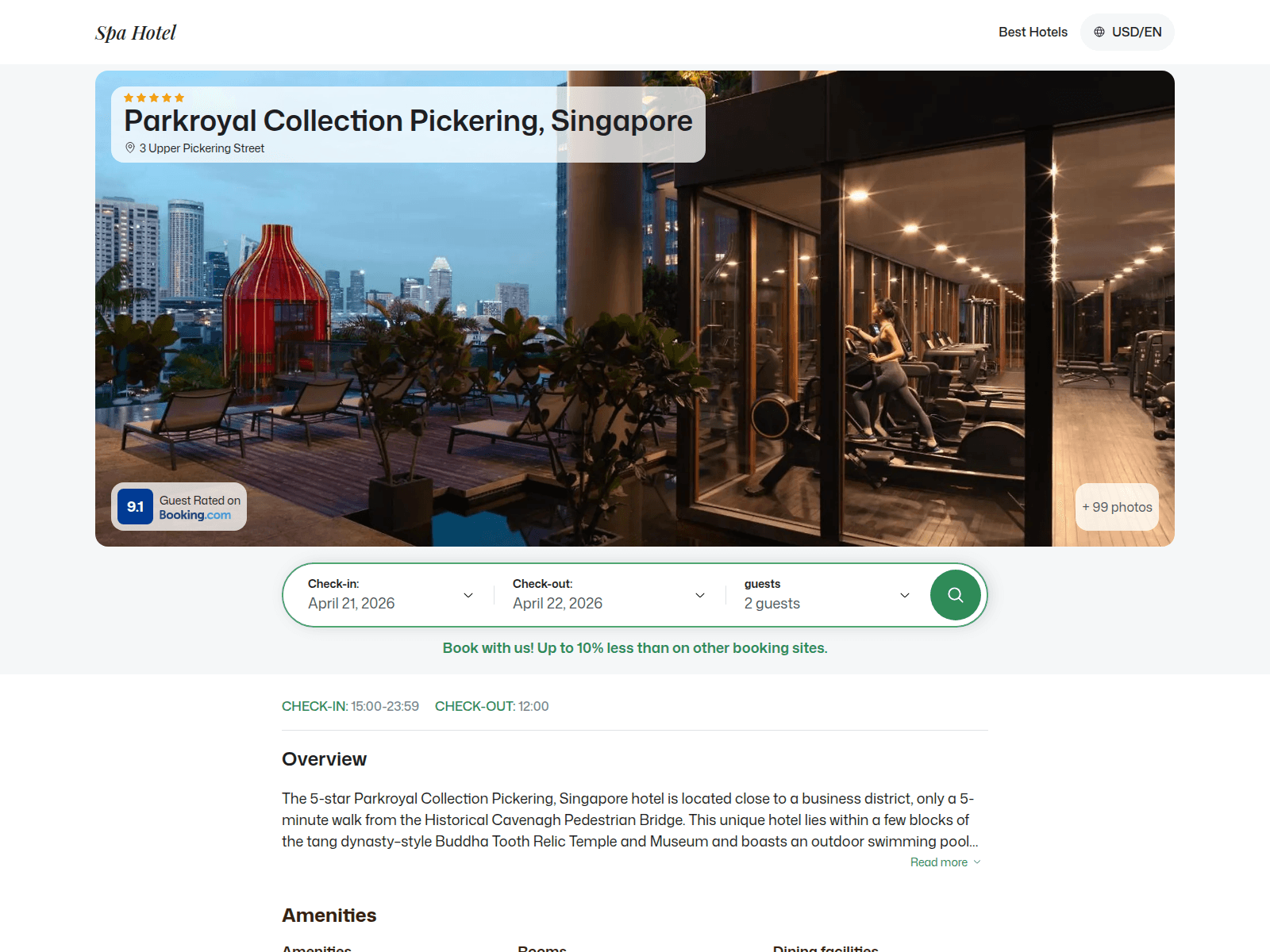 Screenshot of parkroyalcollectionpickergsgapore.spahotel.guru