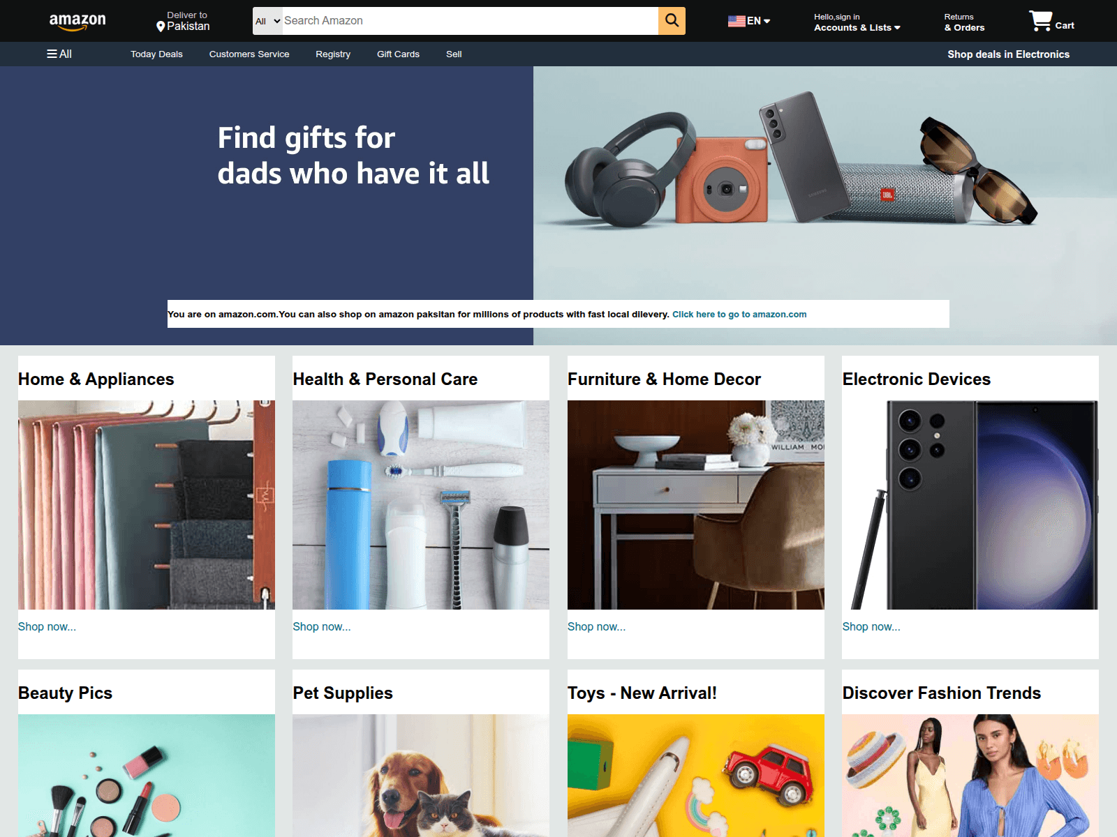 Screenshot of amazon-clone-taupe-ten.vercel.app