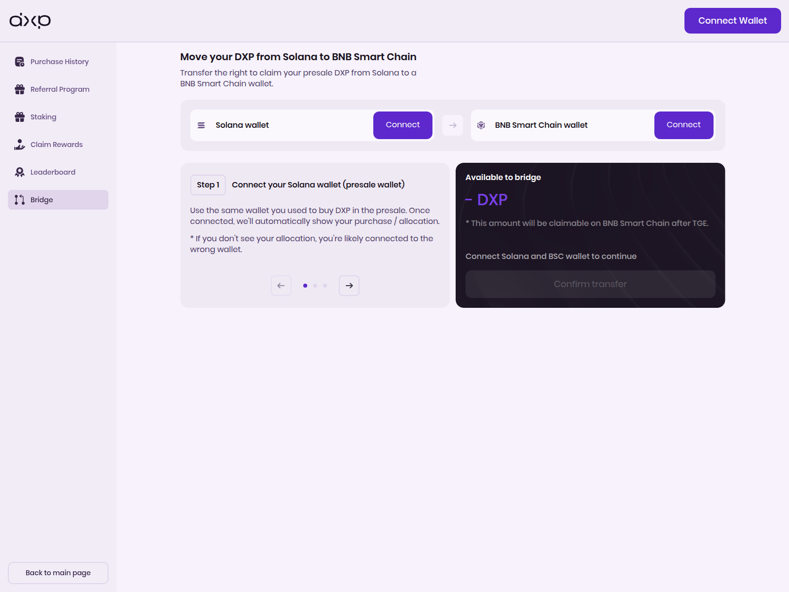 Screenshot of bridges-dexrp.org