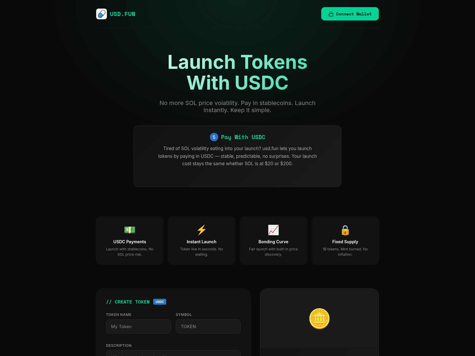 Screenshot of usdfun.xyz