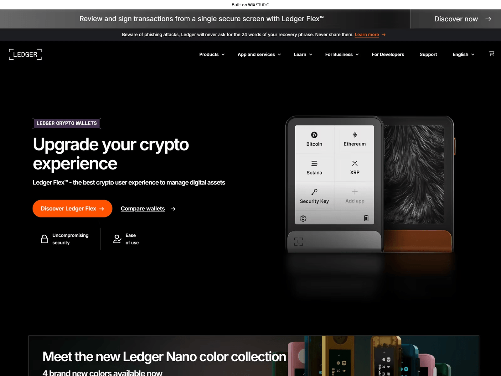 Screenshot of browser-desktop.wixstudio.com