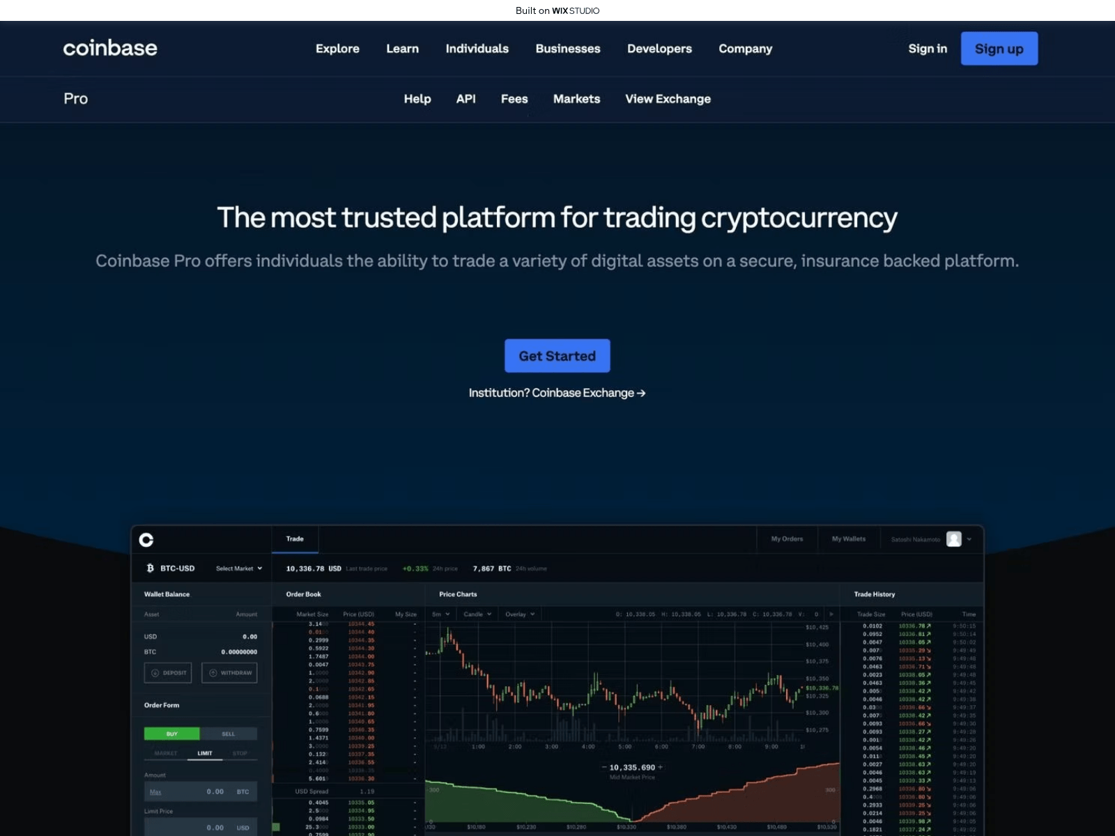 Screenshot of started-signin.wixstudio.com