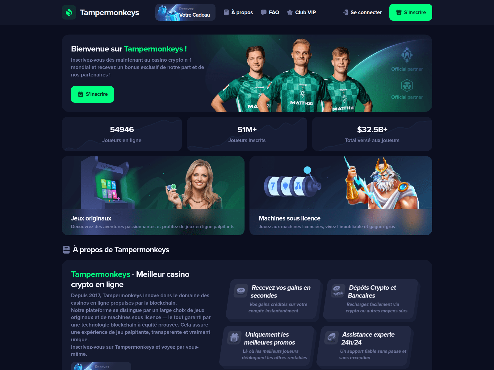 Screenshot of tampermonkeys.com