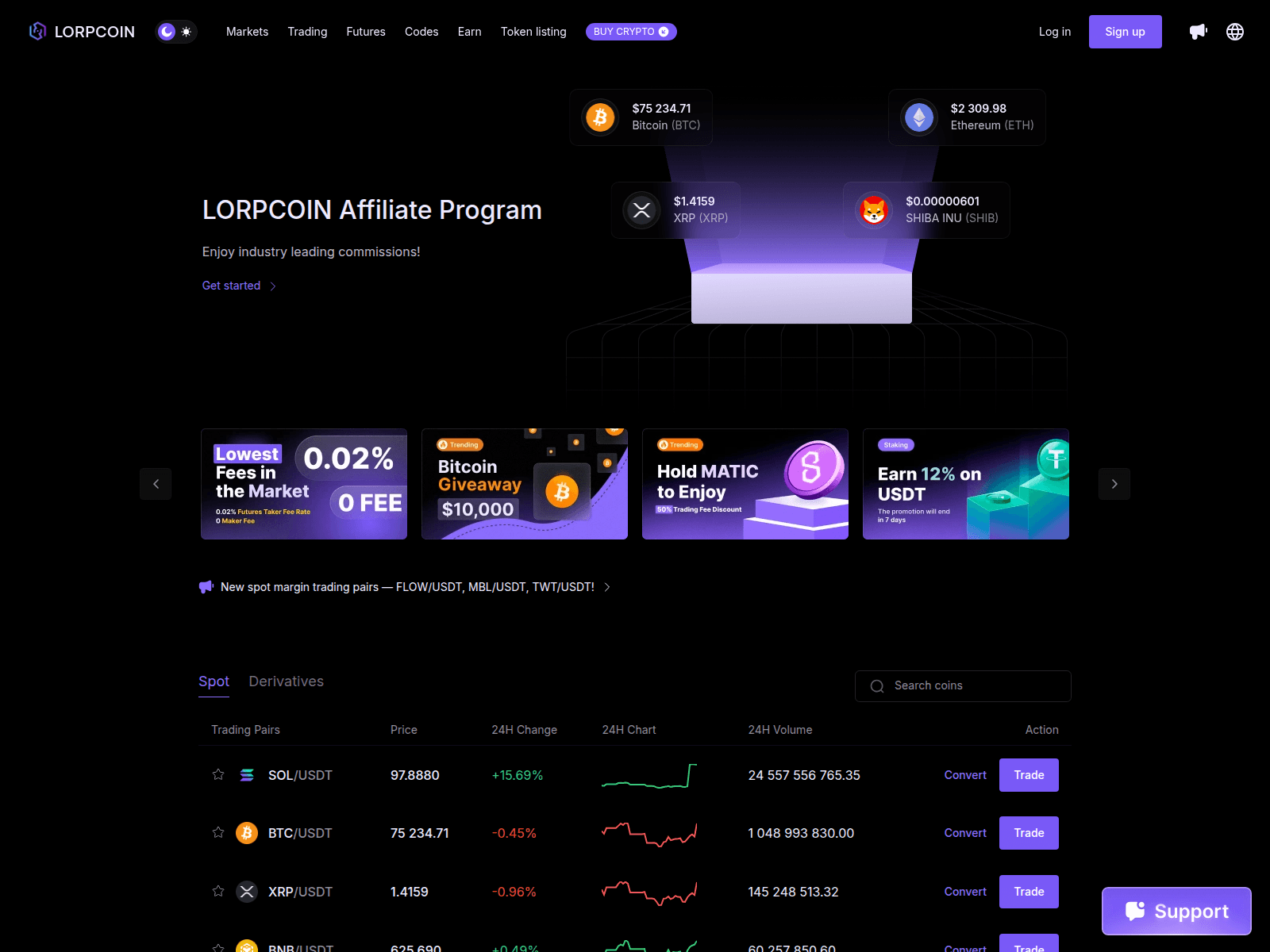 Screenshot of lorpcoin.com