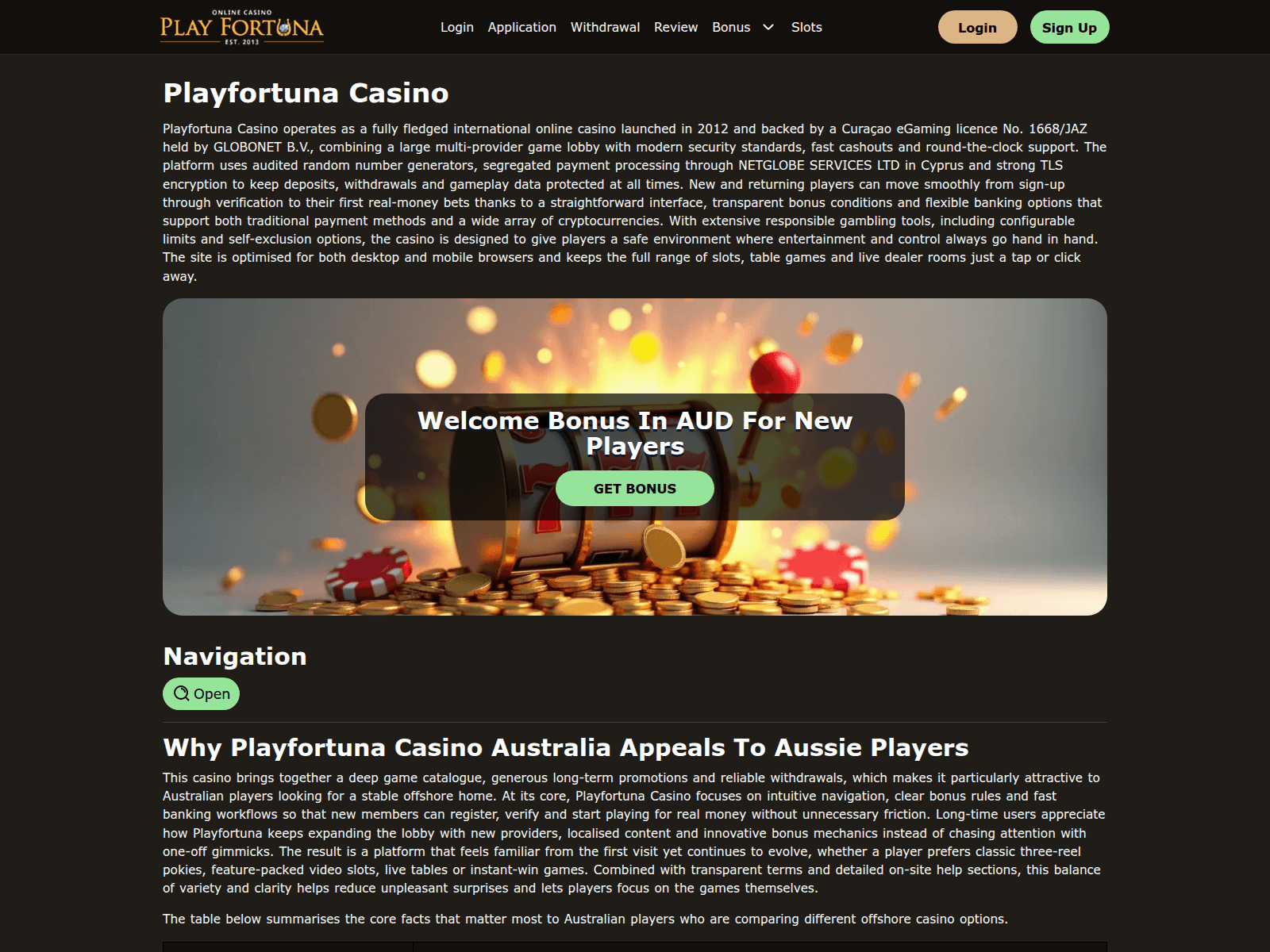 Screenshot of playfortuna.win
