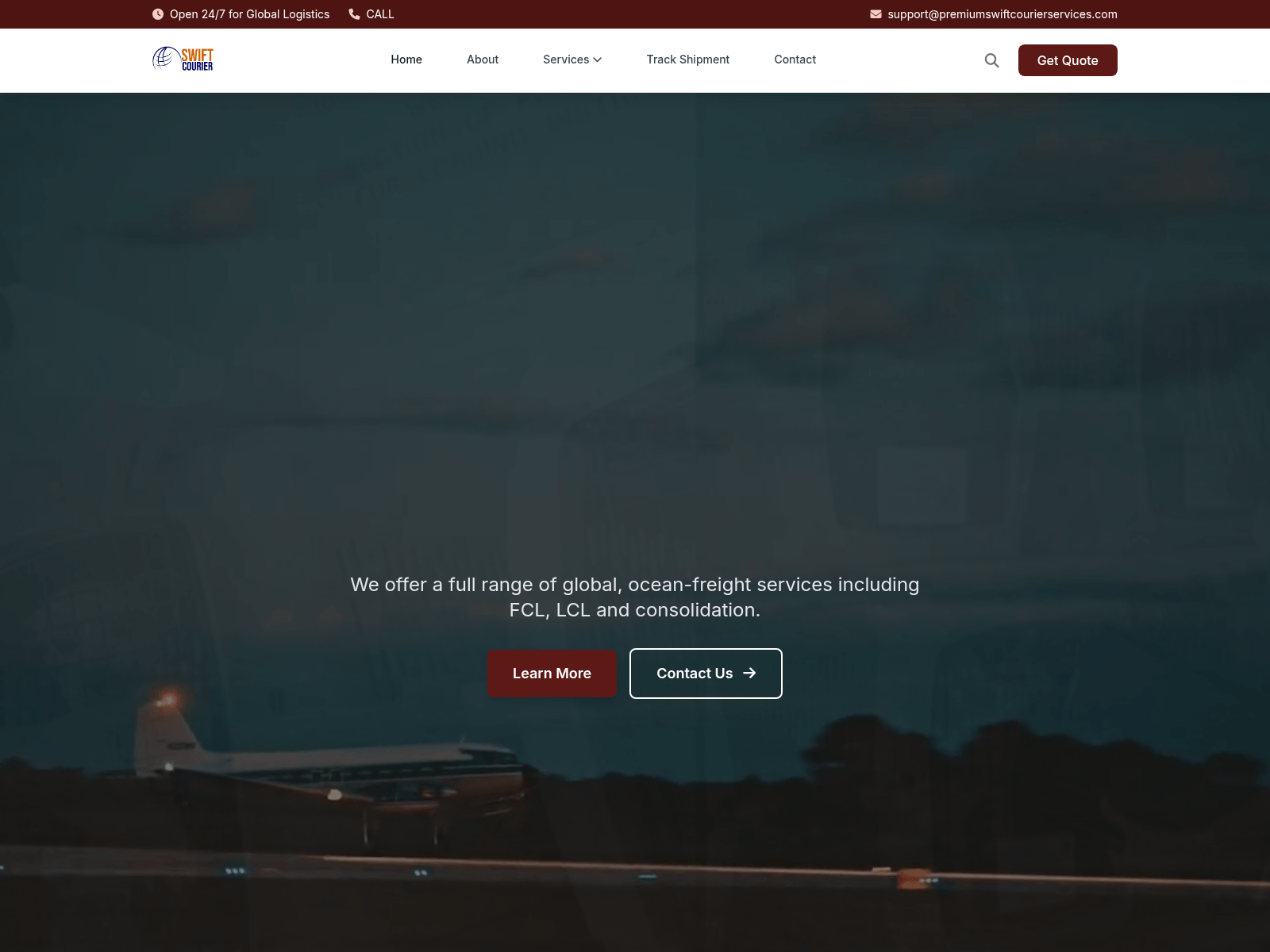 Screenshot of premiumswiftcourierservices.com