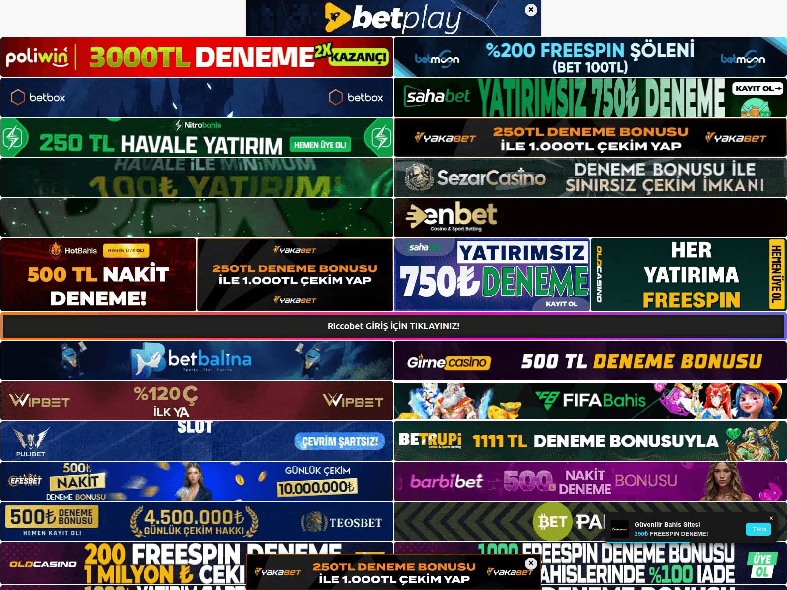Screenshot of riccobetgiris.com