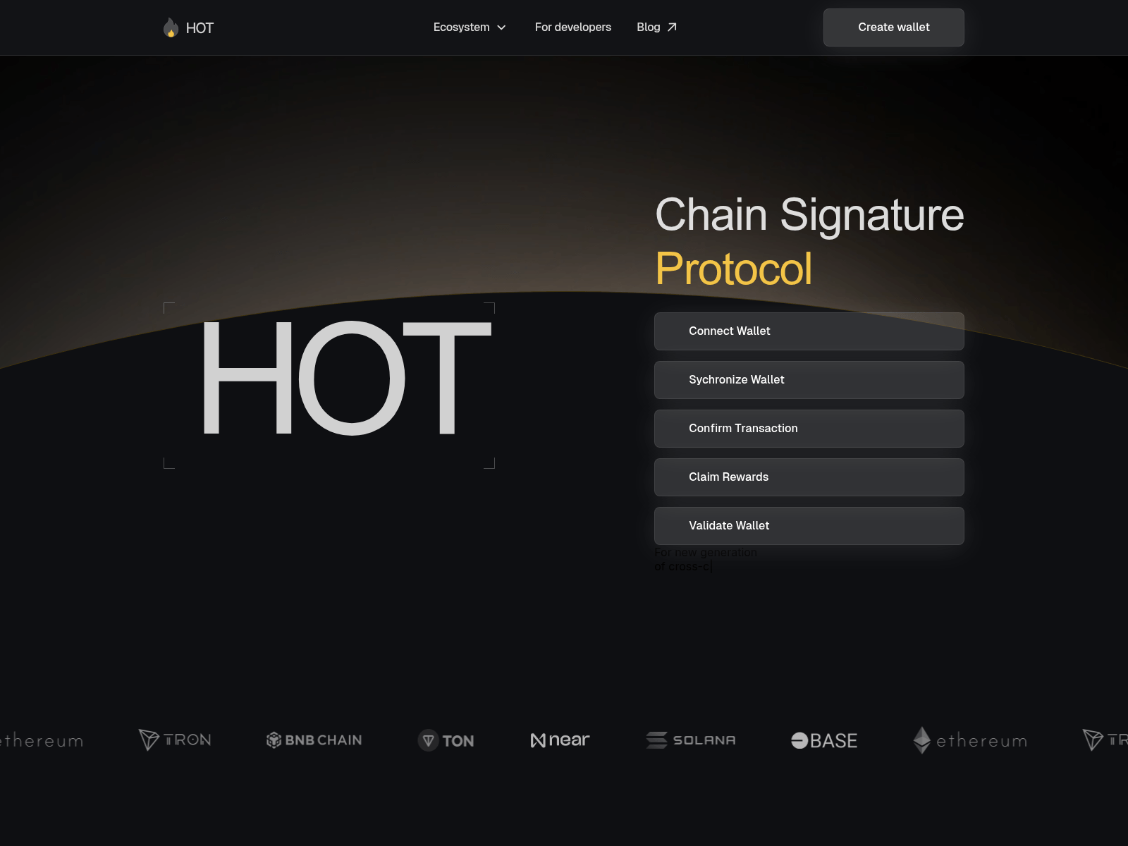 Screenshot of hotdao-interface.pages.dev