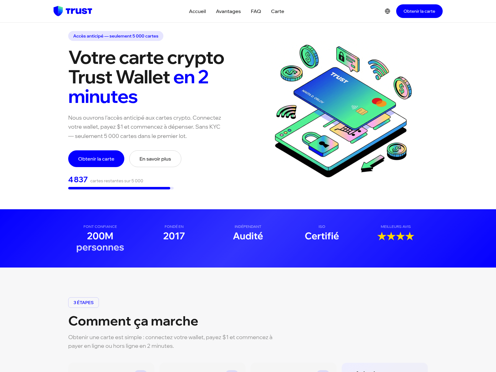Screenshot of trustwallet.cardsbridge.com
