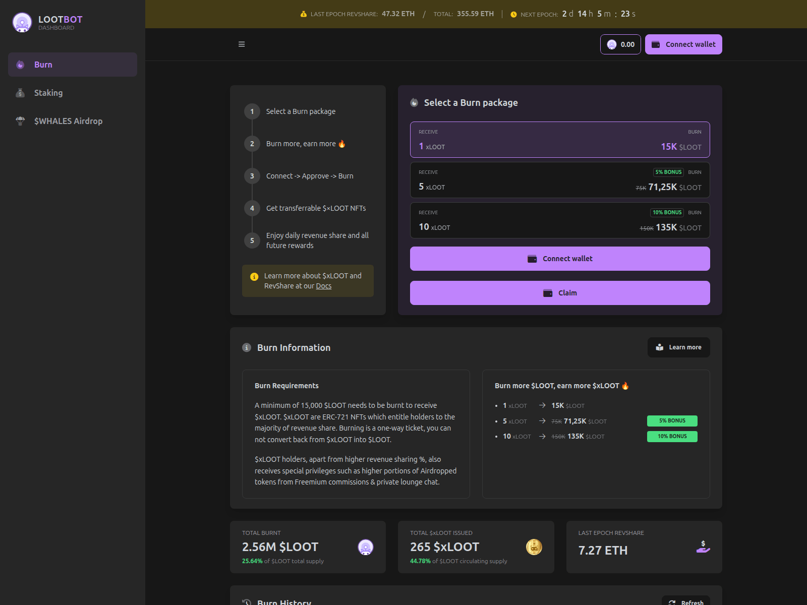 Screenshot of lootbotclaim.pages.dev