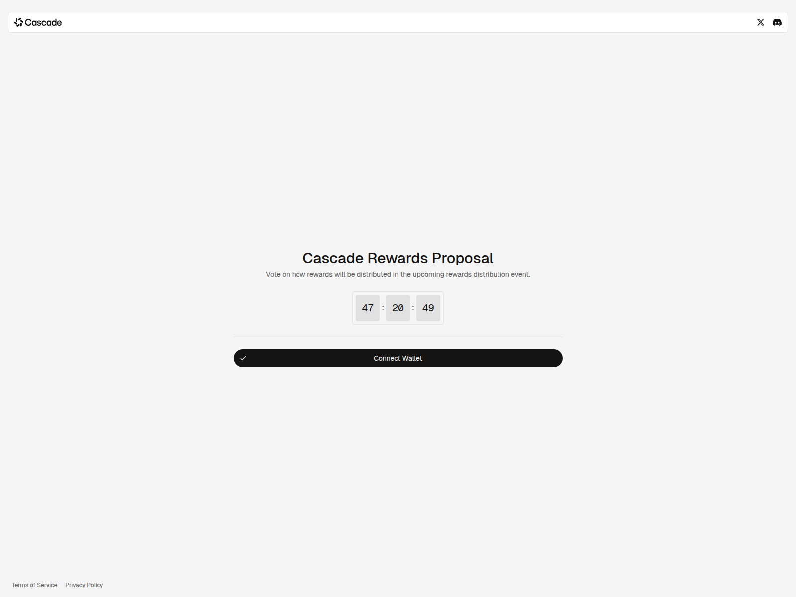 Screenshot of register-cascade.xyz