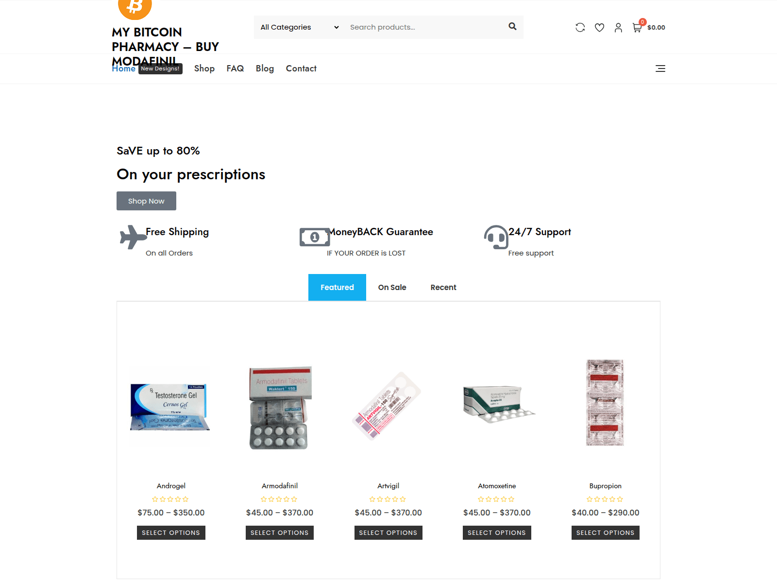 Screenshot of mybitcoinpharmacy.com