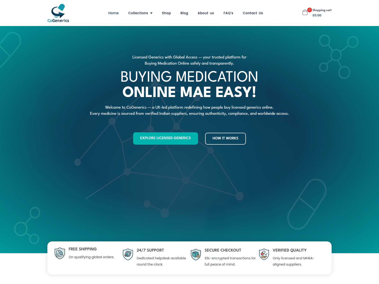 Screenshot of cogenerics.com