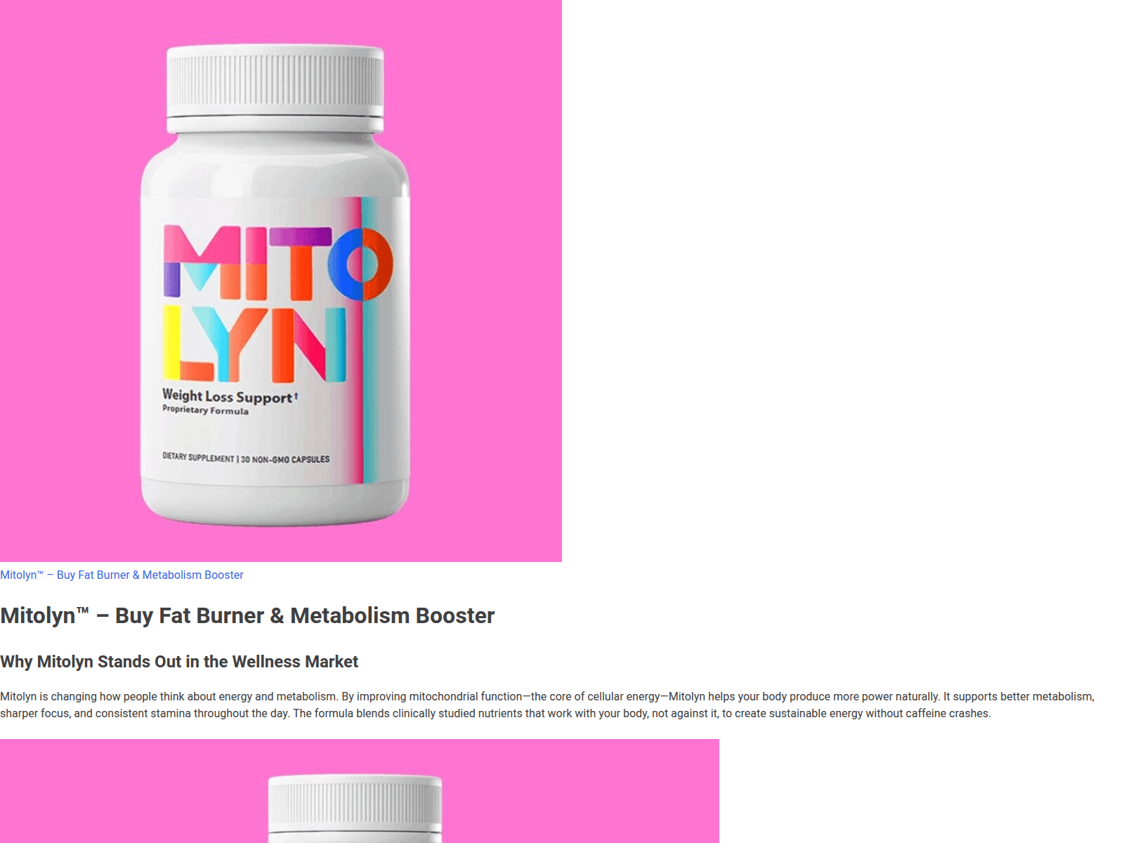Screenshot of mitolyn-up.com