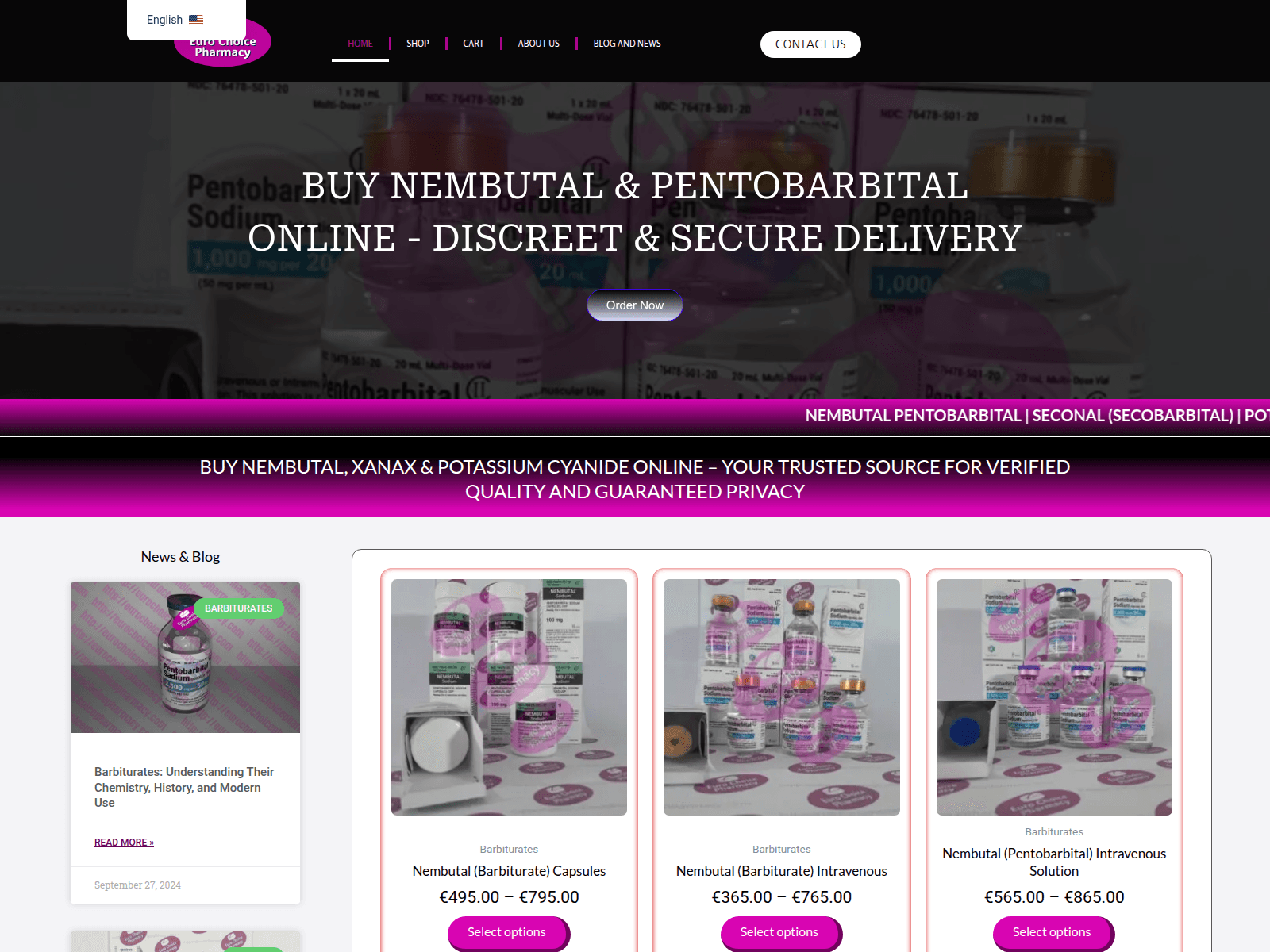Screenshot of eurochoicepharmacy.com