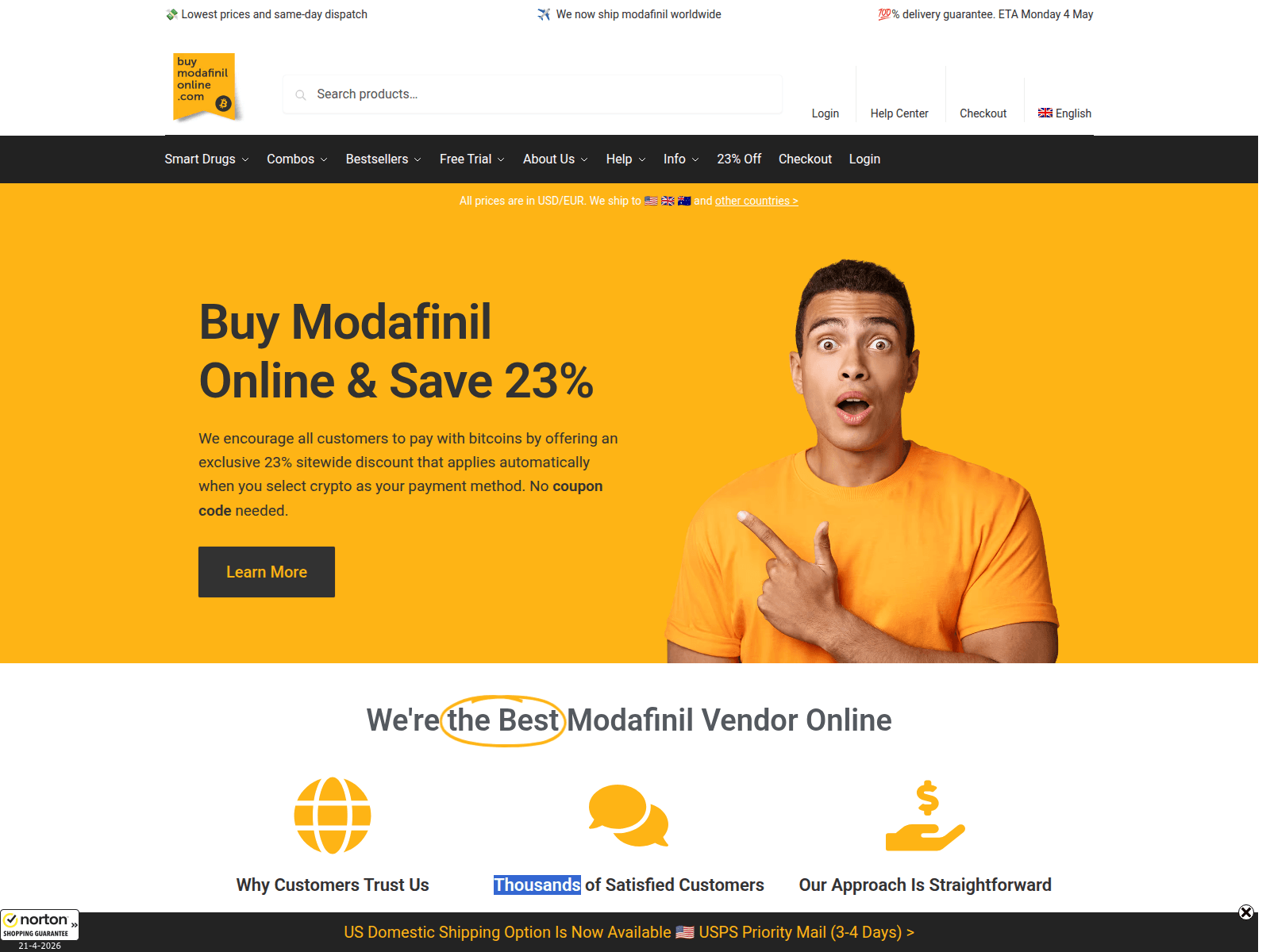 Screenshot of buymodafinilonline.com