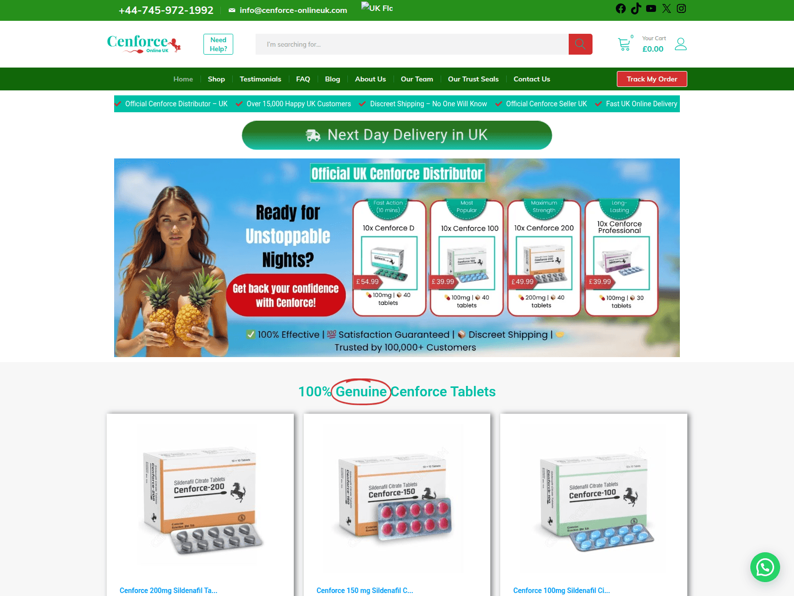 Screenshot of cenforceonlineuk.com