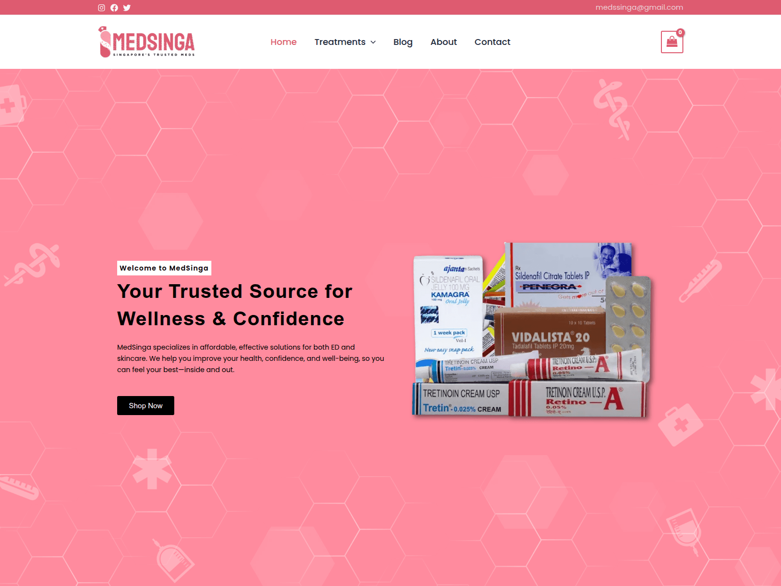 Screenshot of medsinga.com