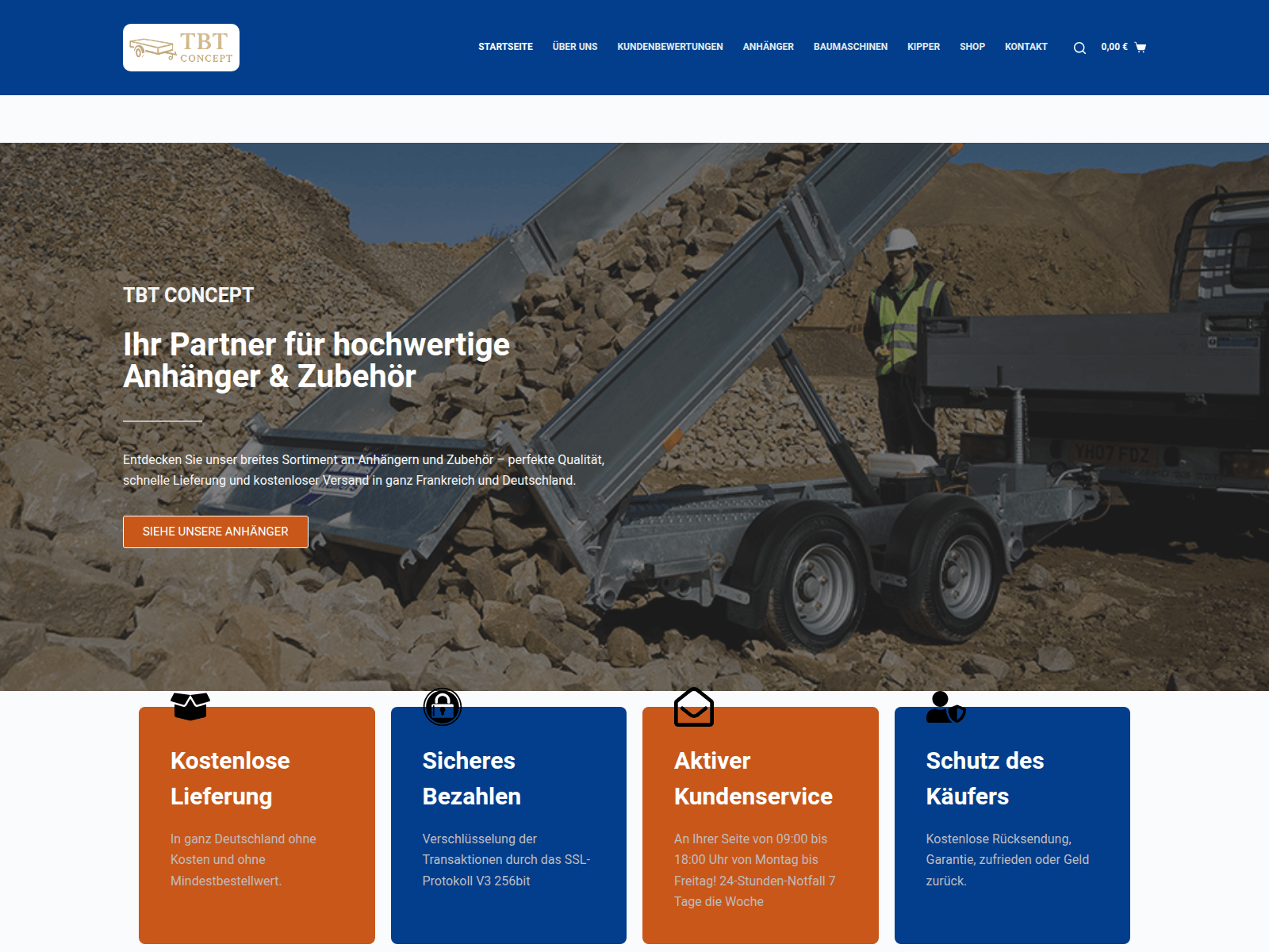 Screenshot of tbtconcept.com