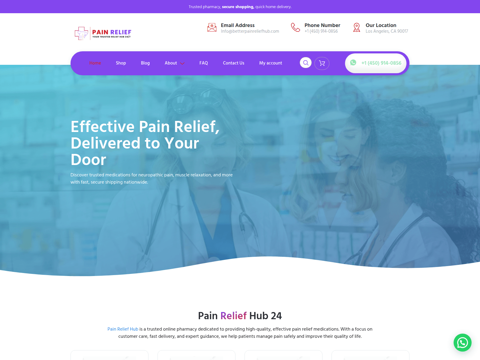 Screenshot of painreliefhub24.com