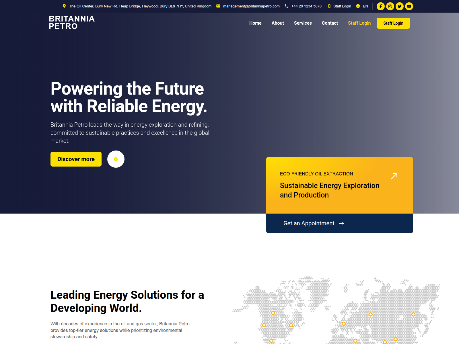 Screenshot of britanniapetro.com