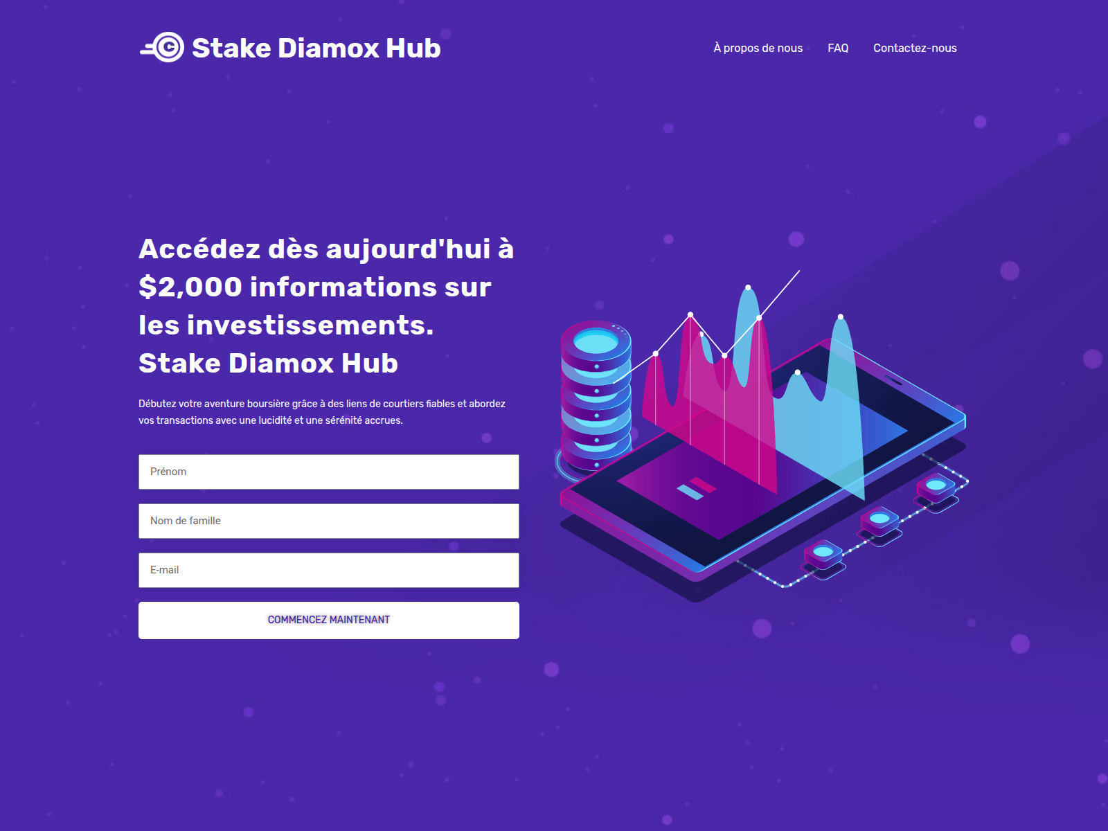 Screenshot of stakediamoxhub.com