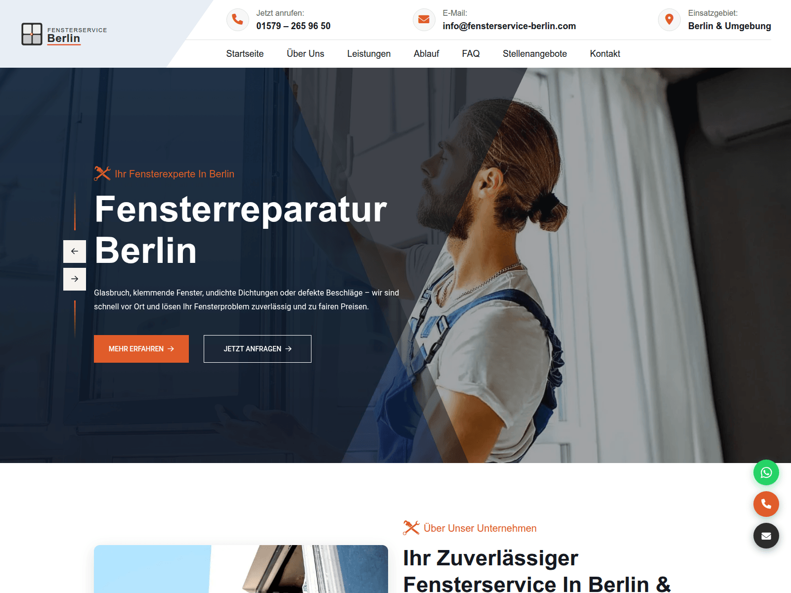 Screenshot of fensterservice-berlin.com