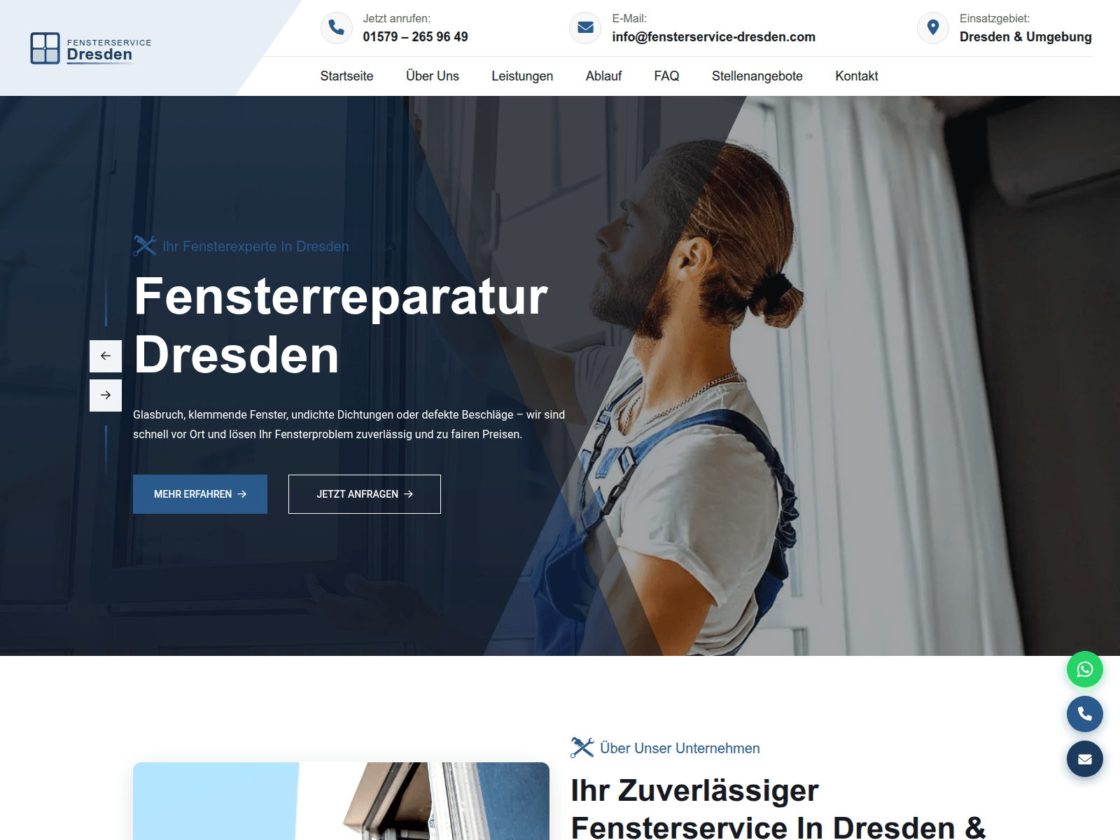Screenshot of fensterservice-dresden.com