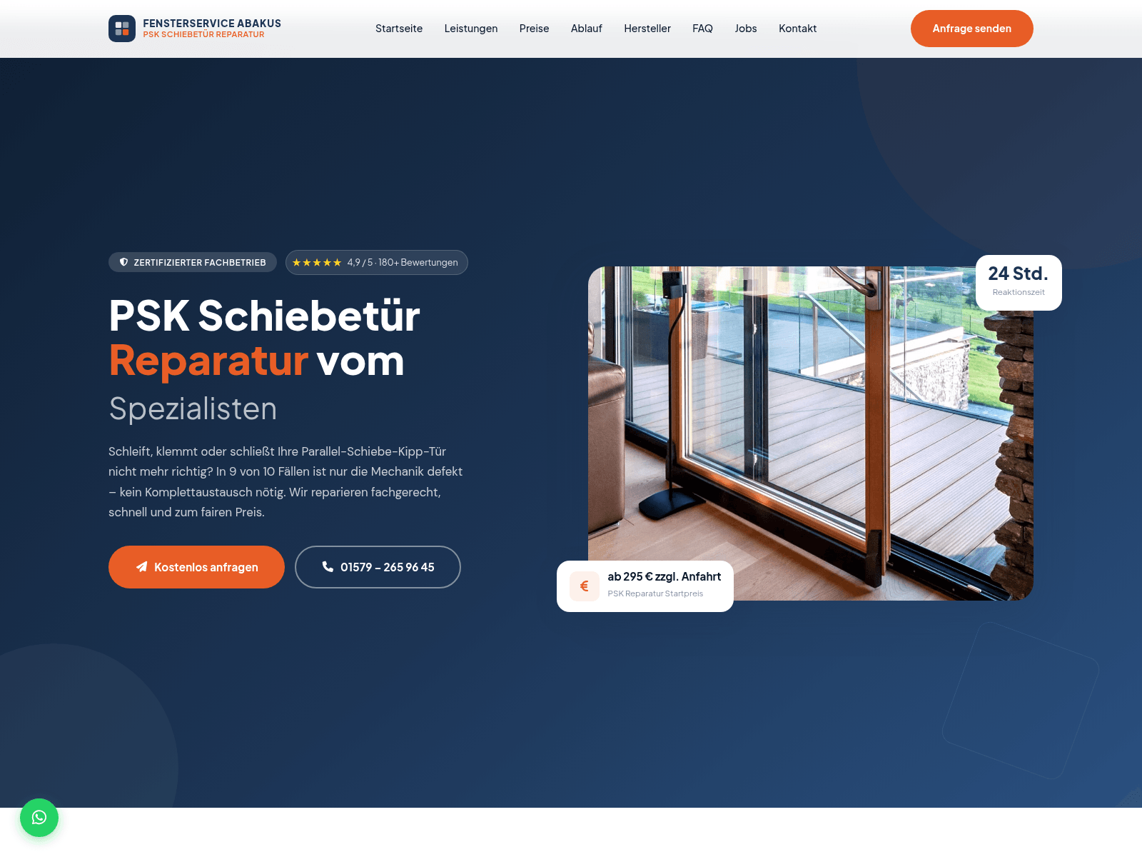 Screenshot of fensterservice-abakus.com