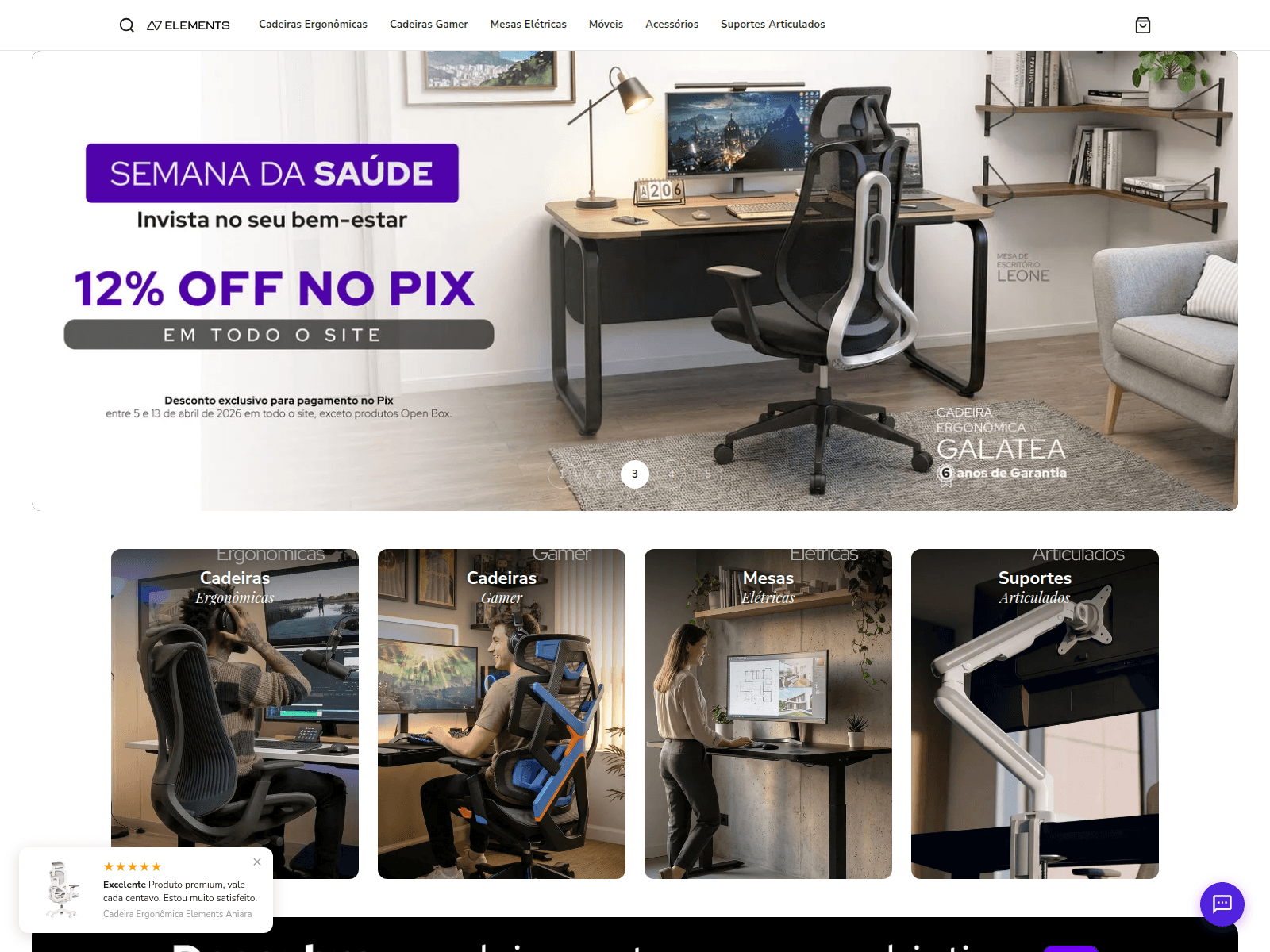 Screenshot of eliemente.com